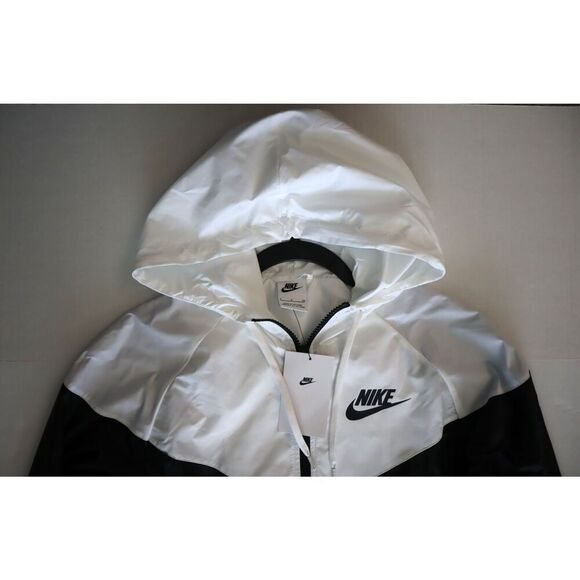 Nike AR3092-010 Women's Sz S Black/White Windrunner Hooded Jacket - Picture 8 of 11